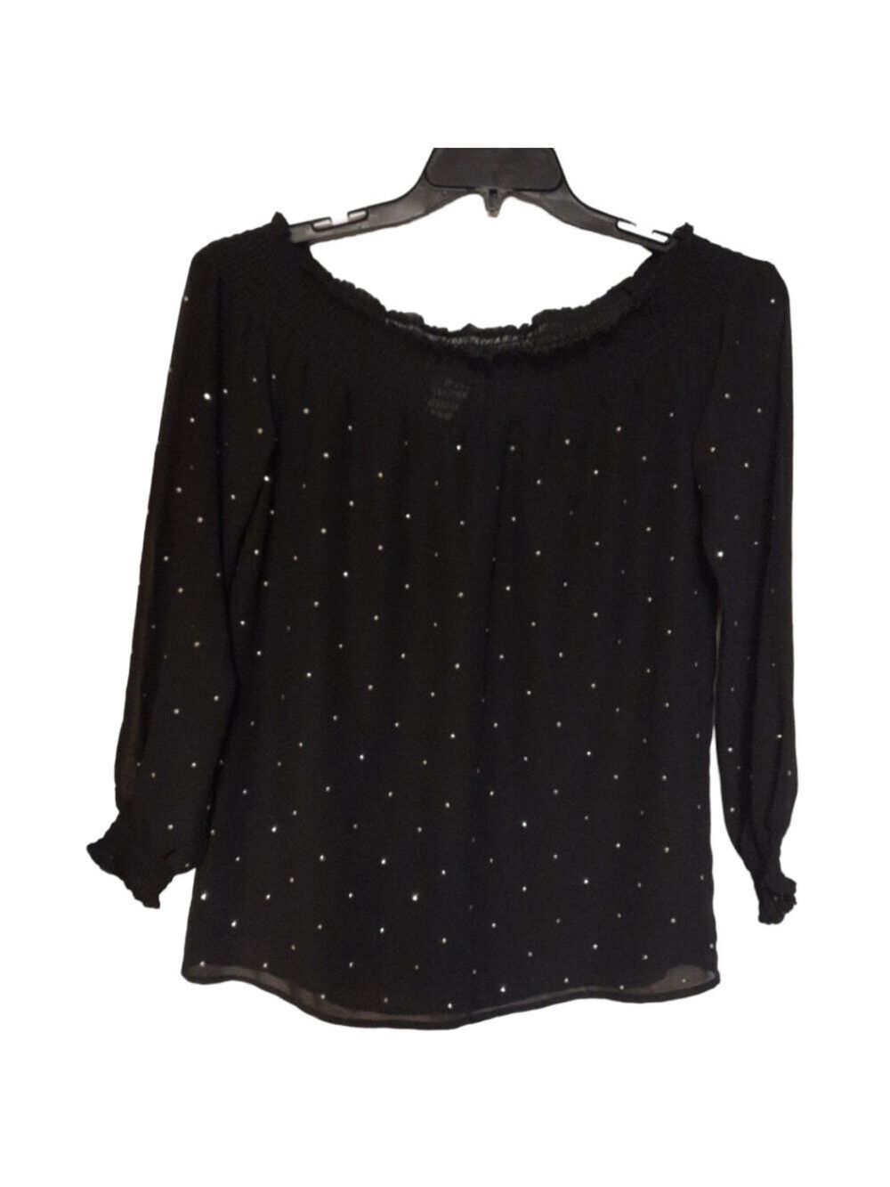 Carmen Marc Valvo Long Sleeve Blouse Small
